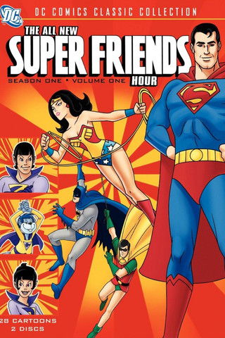 The All-New Super Friends Hour poster background