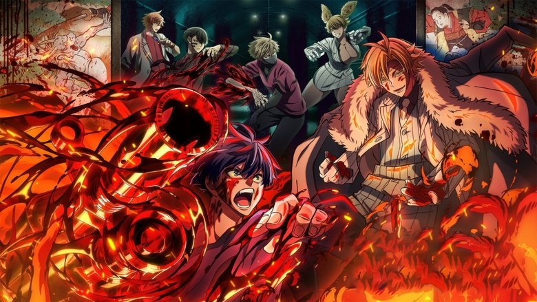 A dramatic confrontation bathed in neon lights