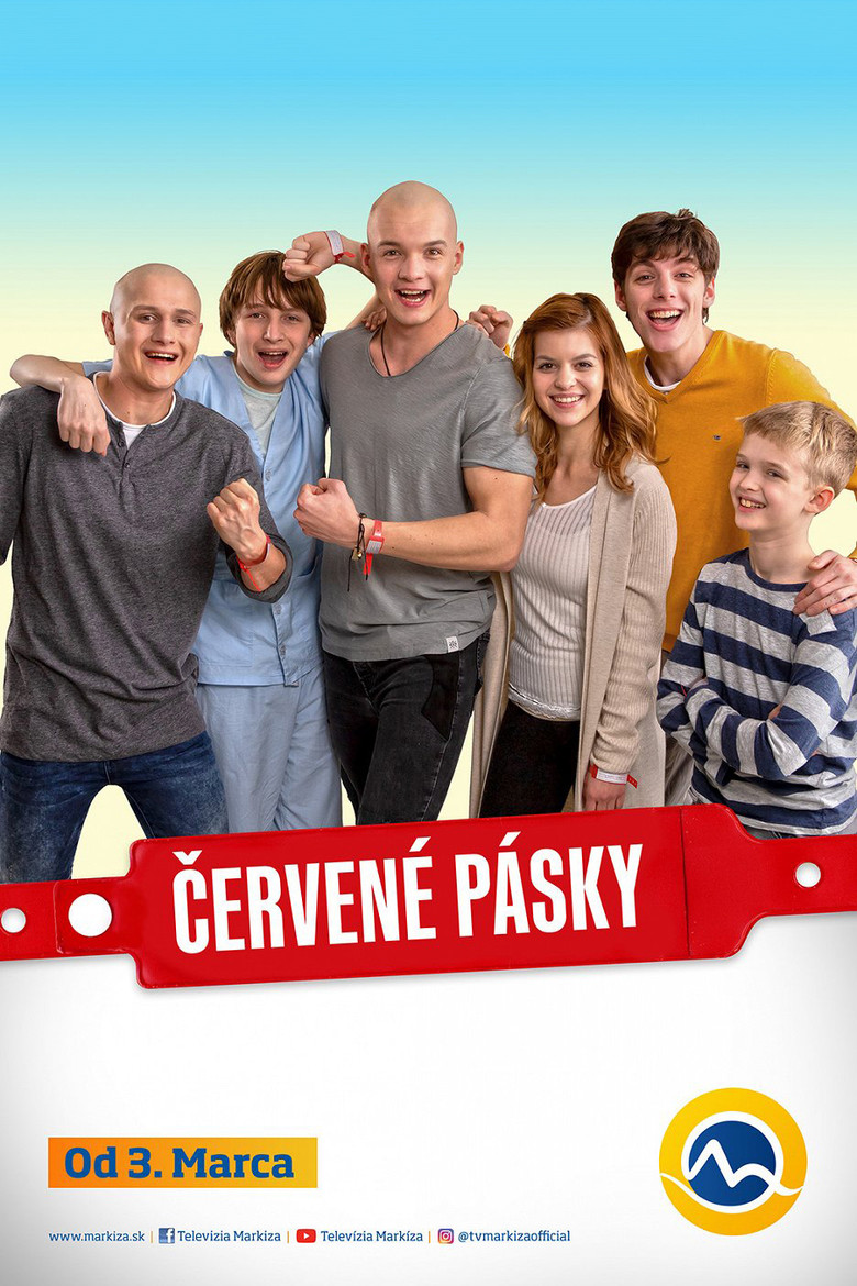 Červené pásky poster background