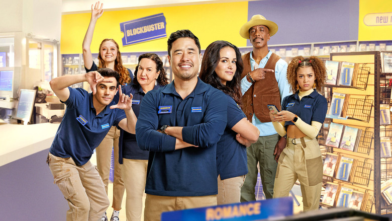 The fluorescent-lit aisles of the last Blockbuster, shelves half-empty, a lone employee restocking VHS tapes