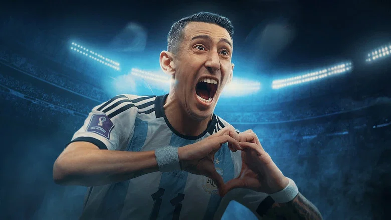 A young Ángel Di María, barely a teenager, practices alone against a weathered wall in Rosario, the ball kicking up dust with each strike.