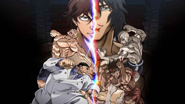 A fighter mid-kick, his body a blur of motion against a stark, neon-lit arena