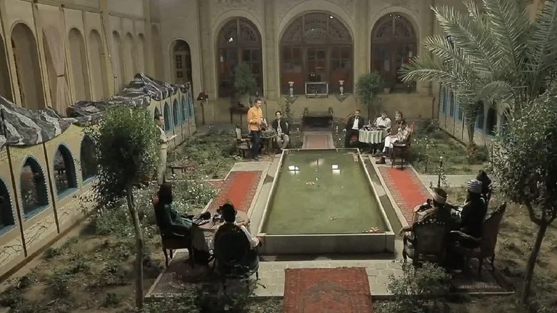 A dimly lit mansion hallway, its walls lined with portraits of stern-faced ancestors, their eyes seeming to follow the camera as if judging the living.