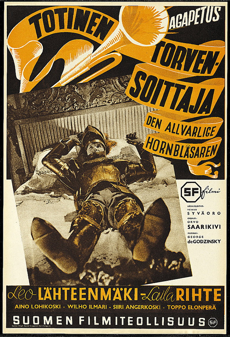 Totinen torvensoittaja poster background