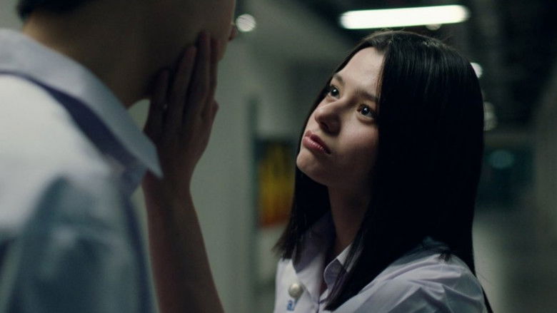 Becky Armstrong's character calmly observing a confrontation in a classroom