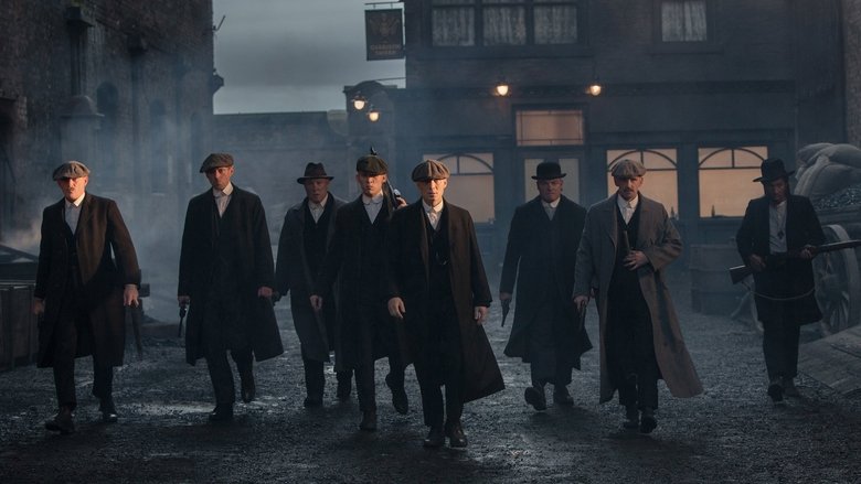 Tommy Shelby walking through the industrial smoke of Birmingham