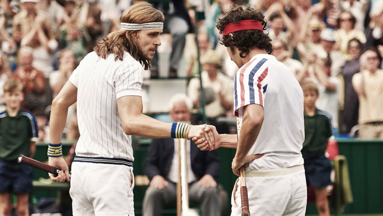 A tense moment on the Wimbledon court, the net dividing two worlds