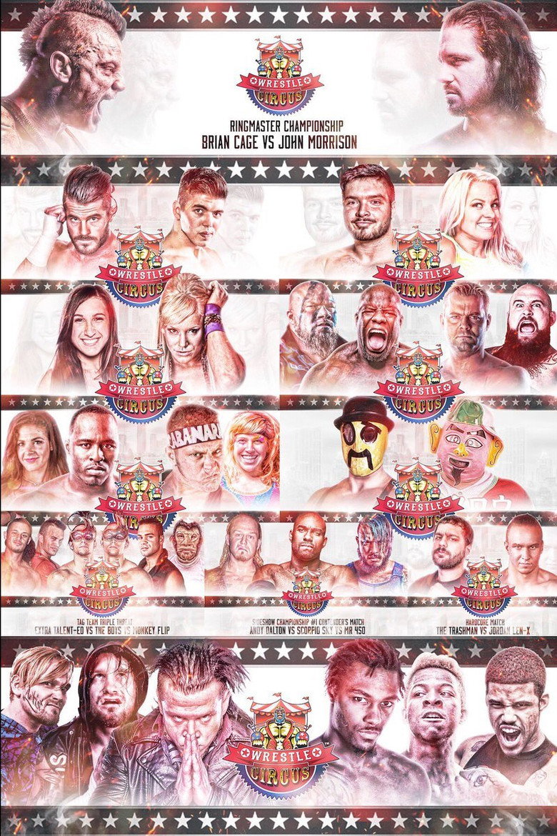 WrestleCircus Battle At The Big Top poster background