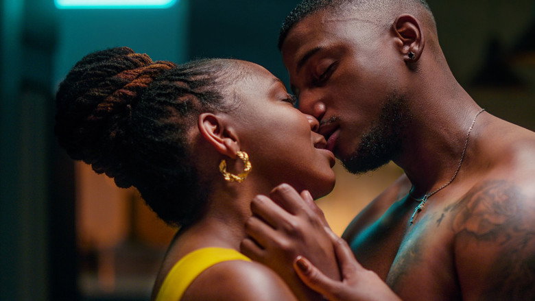 A tense confrontation between Lethu and Lucky, their faces lit by the harsh glow of a phone screen displaying damning evidence.