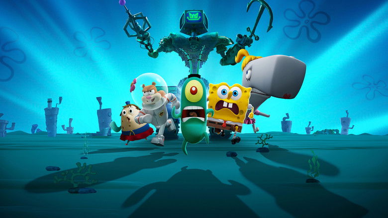 Plankton and Karen in a tense standoff, their expressions a mix of frustration and reluctant affection