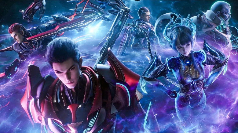 A high-energy combat scene featuring glowing energy effects and fluid, fast-paced character motion.