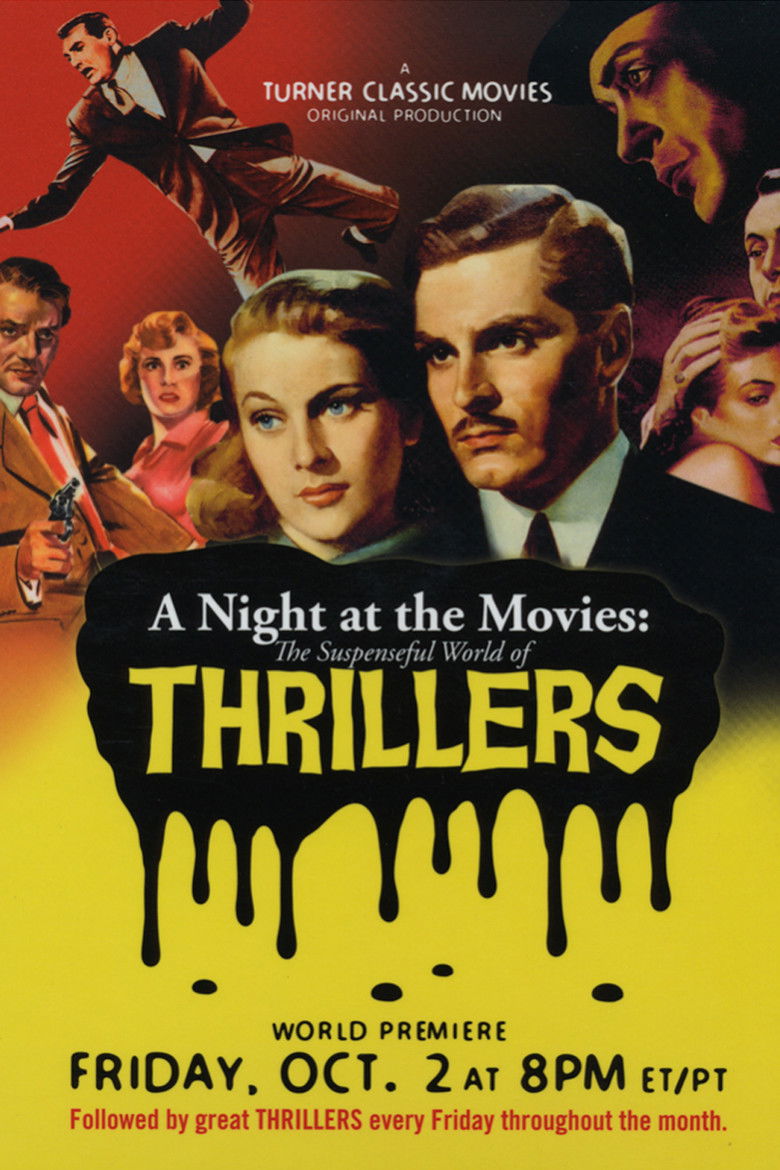A Night at the Movies: The Suspenseful World of Thrillers poster background
