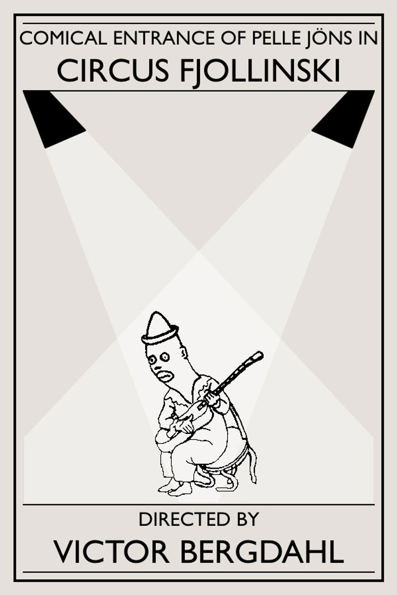Comical entrance of Pelle Jöns in Circus Fjollinski poster background