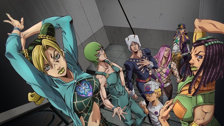 A neon-drenched standoff in the JoJo lineage
