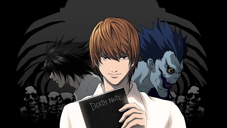 Light Yagami stands in the rain with the Death Note