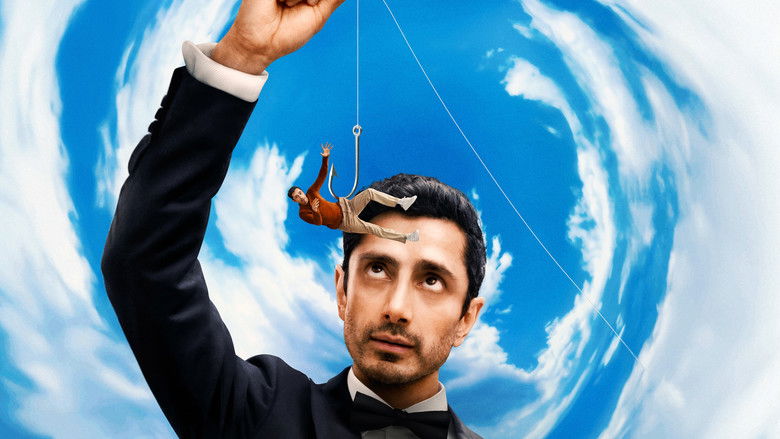 Shah Latif standing alone in a bright, sterile audition waiting room, surrounded by other actors in various costumes