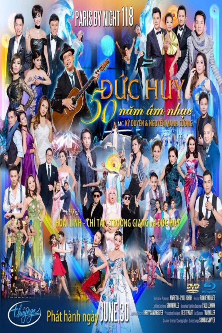 Paris by Night 118: 50 Năm Âm Nhạc Đức Huy poster background