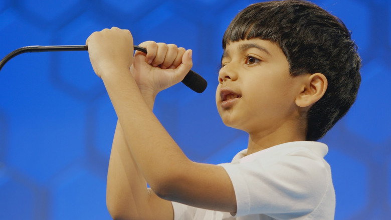 A young speller, eyes closed, fingers tracing letters in the air as if pulling them from memory