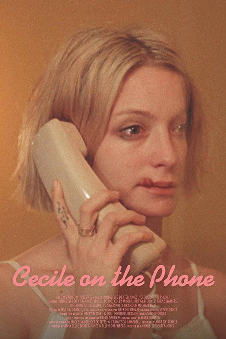 Cecile on the Phone poster background