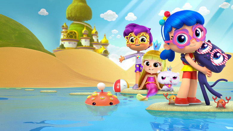 True and Grizelda in the vibrant, coral-filled underwater world, surrounded by glowing jellyfish and whimsical sea creatures