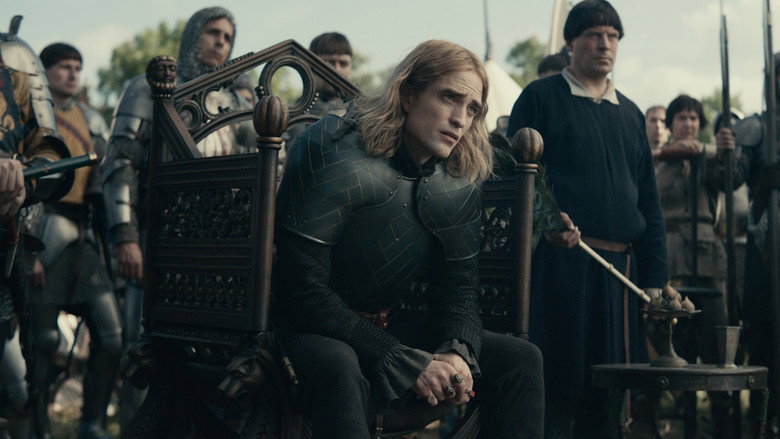 A dimly lit throne room, where Hal stands in shadow, his face half-obscured by the flicker of torchlight, the weight of the crown already pressing down on him.