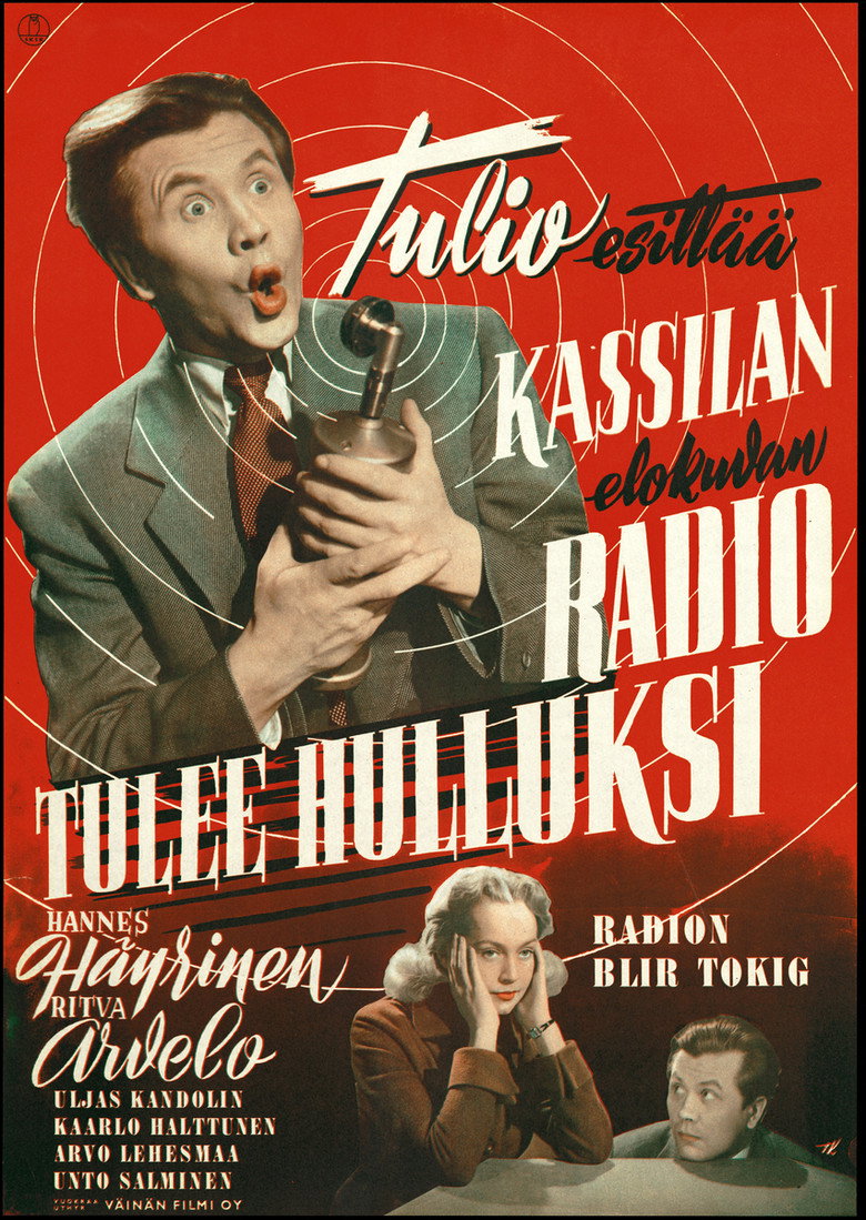 Radio tulee hulluksi poster background