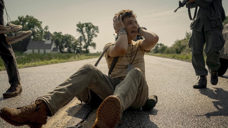 The boys lined up at the starting point of the walk