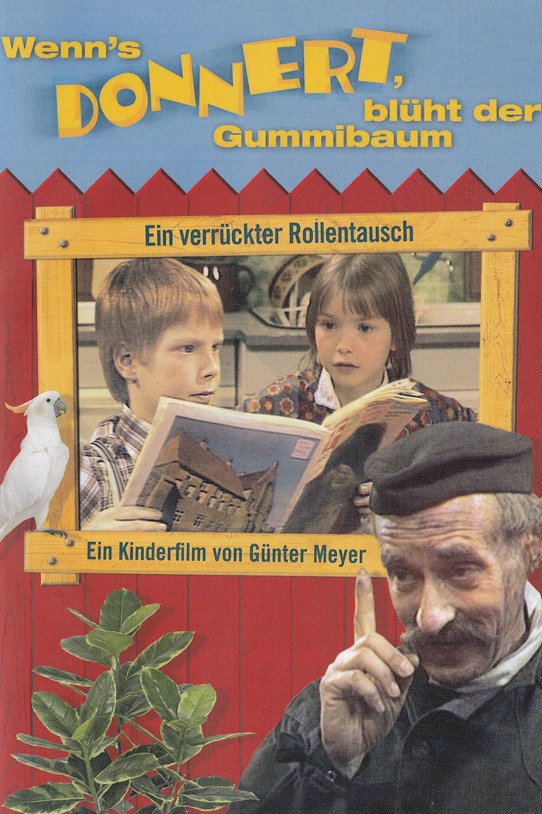Wenn's donnert, blüht der Gummibaum poster background