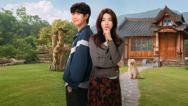 Ahn Ha-young’s character stares at Jung Hae-in’s character with a mix of confusion and reluctant affection, the kind of look that says *I don’t trust you, but I also don’t want you to leave*.