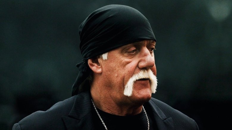 A courtroom sketch of Hulk Hogan testifying, his bulk filling the witness chair while lawyers flank him