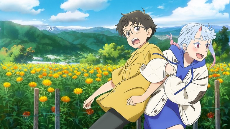 A surreal summer snowfall blankets the town as Hiiragi and Tsumugi begin their journey, the contrast of warm and cold hues mirroring their clashing personalities.