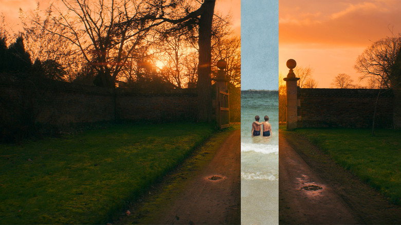 Two brothers sit side by side, their faces half in shadow, as one speaks while the other listens with quiet intensity.
