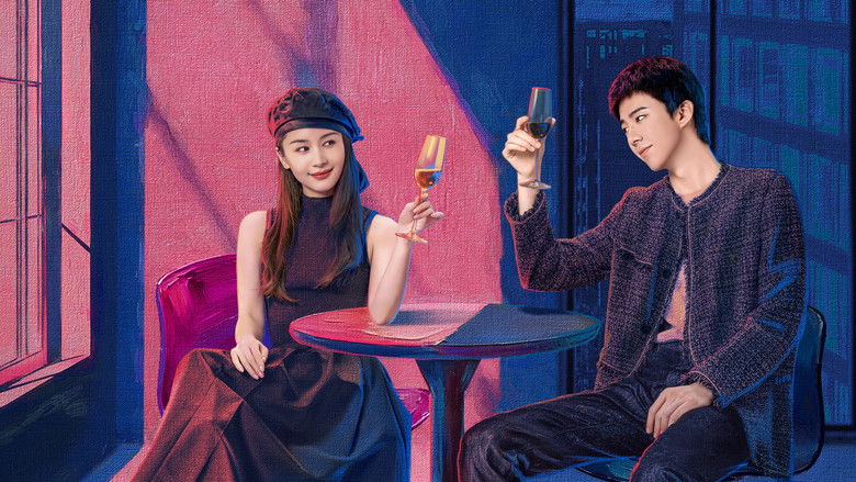 A wide shot of a bustling city street, isolating the characters amidst the crowd