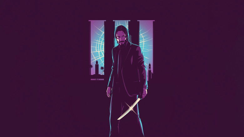John Wick riding a horse through the city