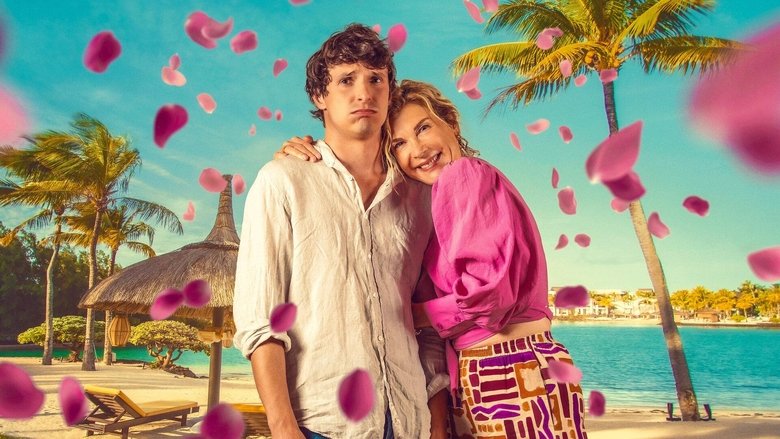 A sun-drenched resort poolside, where Lily and Lucas sit awkwardly under umbrellas, their body language screaming discomfort despite the idyllic setting.