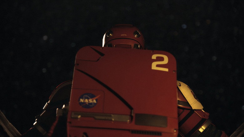 The exterior of the Hail Mary spacecraft against the starry void