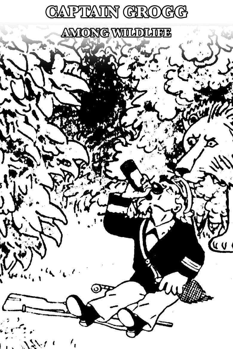 Captain Grogg among wildlife poster background