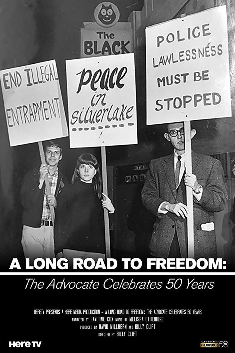 The Advocate Celebrates 50 Years: A Long Road to Freedom poster background