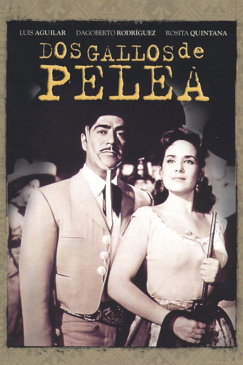 Dos gallos de pelea poster background