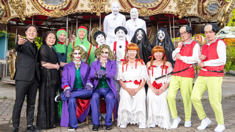 Cast members mid-challenge