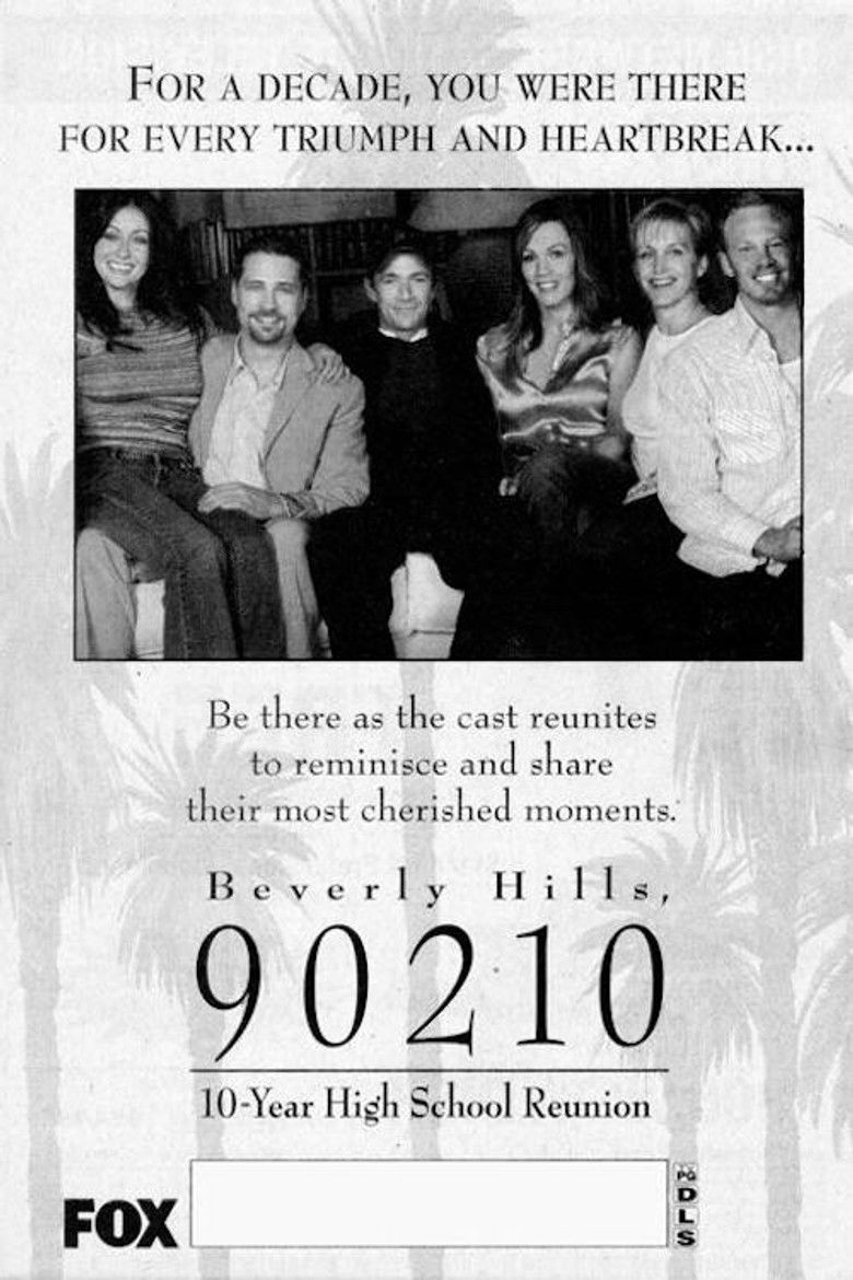 Beverly Hills, 90210: 10-Year High School Reunion poster background