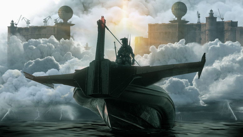 The vast, monolithic walls of Argos looming over a stormy sea