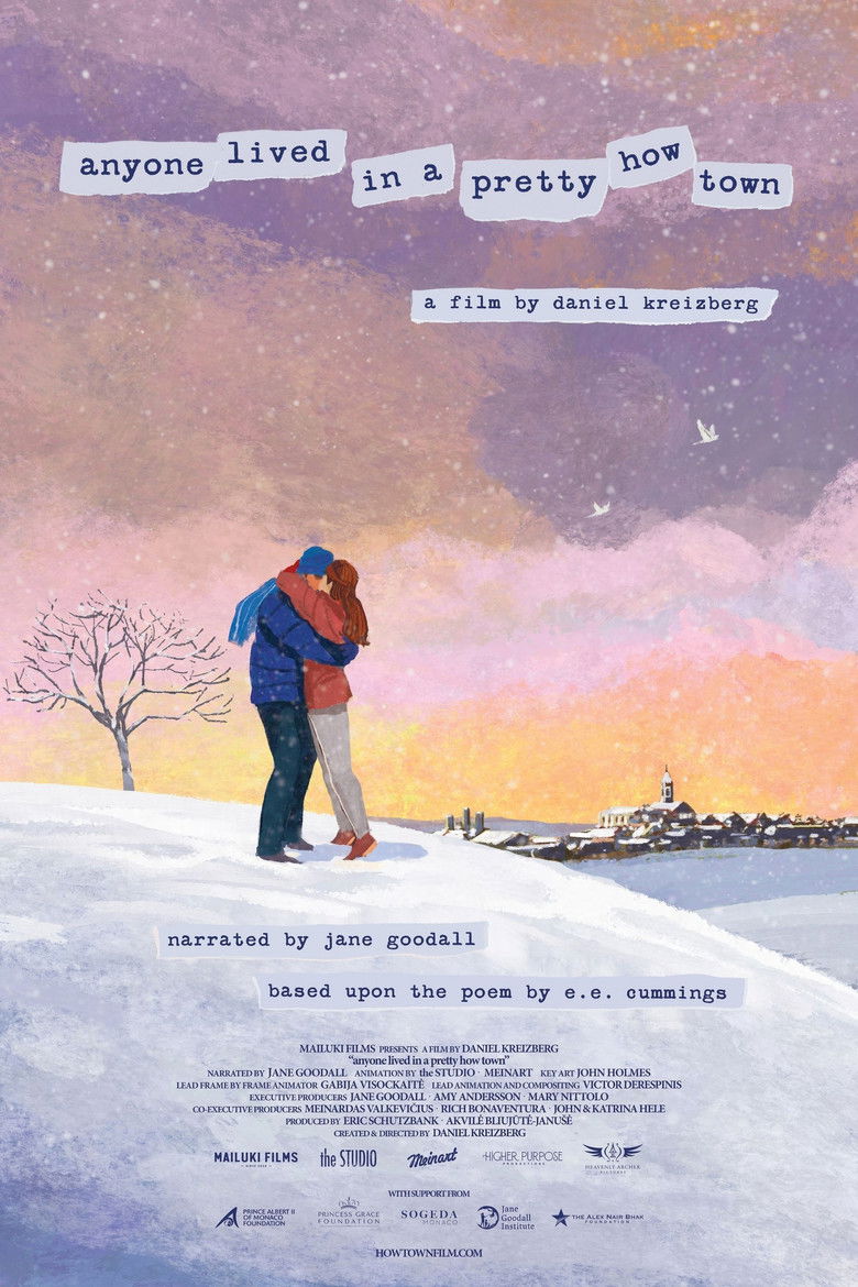 anyone lived in a pretty how town poster background