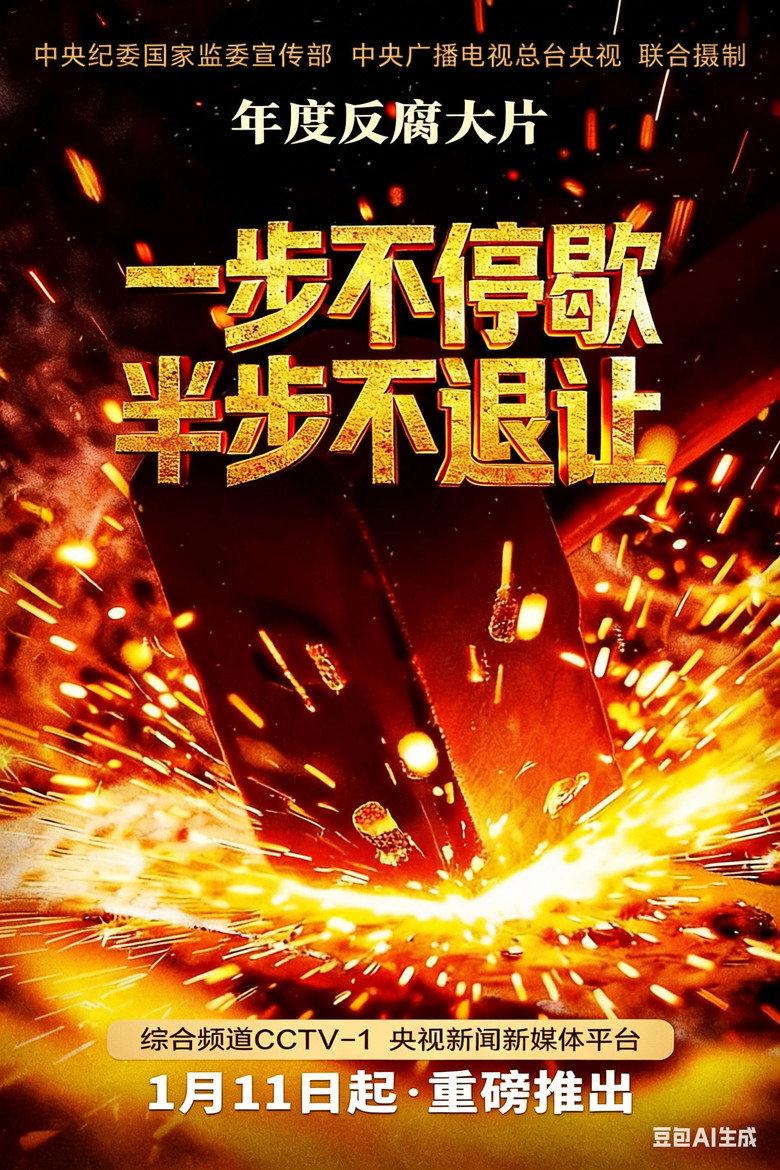 一步不停歇，半步不退让 poster background