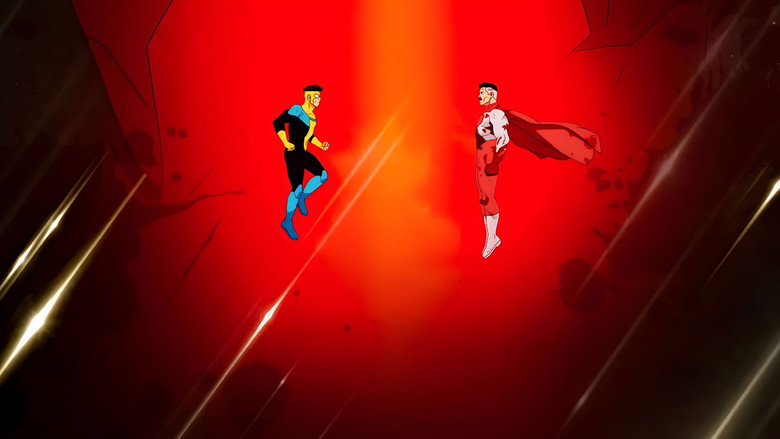 Omni-Man in a tense, quiet moment of reflection