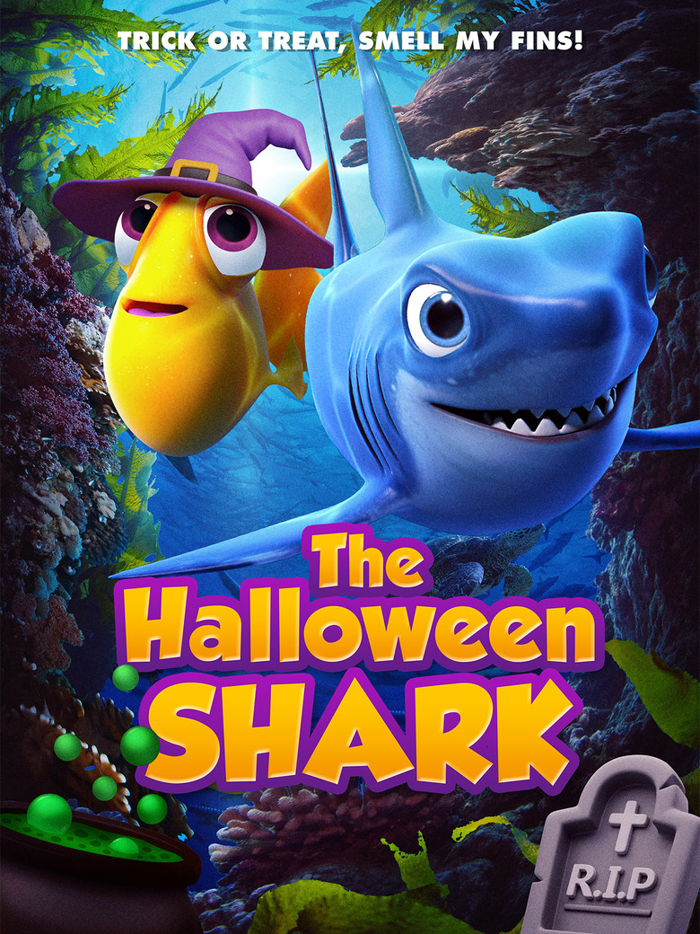 The Halloween Shark poster background