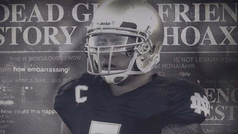 Manti Te'o sitting in a dimly lit interview, his expression tense and reflective
