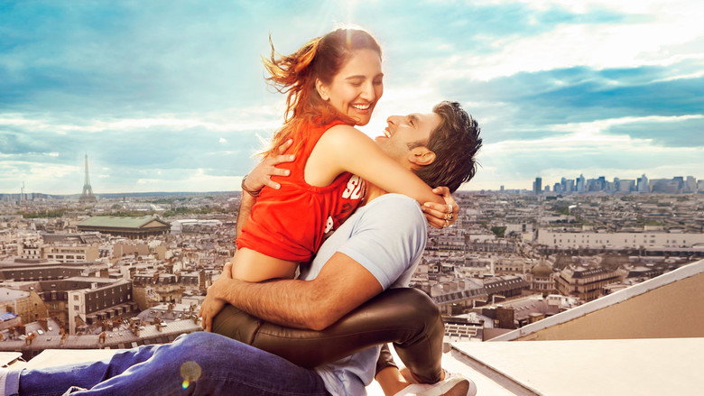 A sunlit Parisian rooftop, where Dharam and Shyra share a moment of fleeting connection, the city sprawling behind them like a dream they can't quite hold onto.