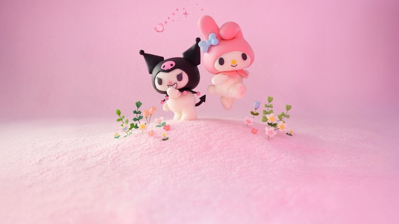 A possessed My Melody, her eyes glowing red, reaching for Kuromi with clawed fingers