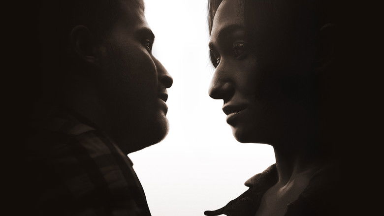 Aishe and Skinner walking through a crowded neon-lit street